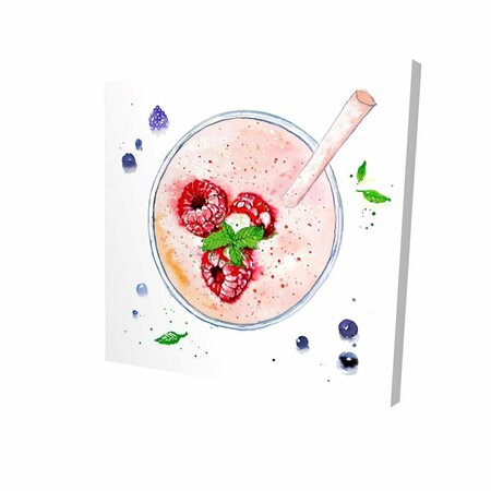 FONDO 32 x 32 in. Strawberry & Raspberry Smoothie-Print on Canvas FO2789168